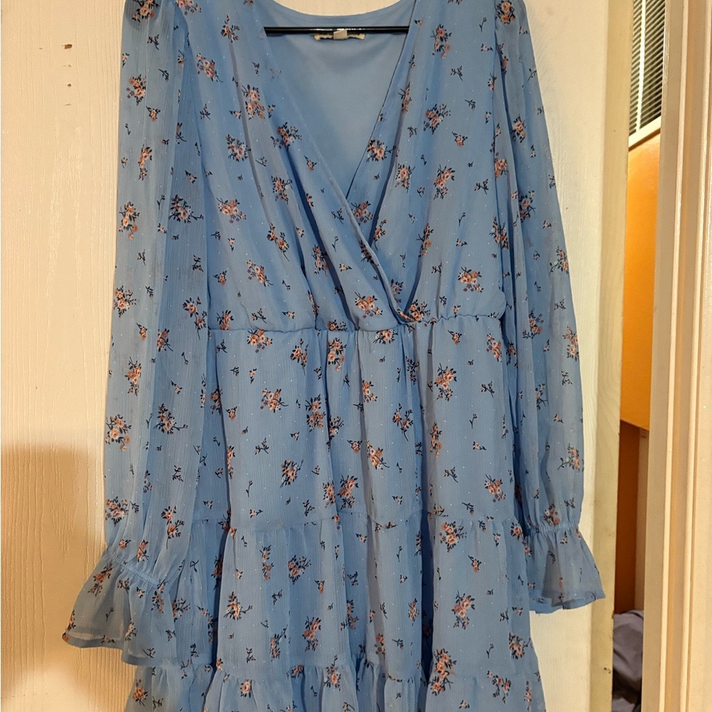 Floral Blue Dress